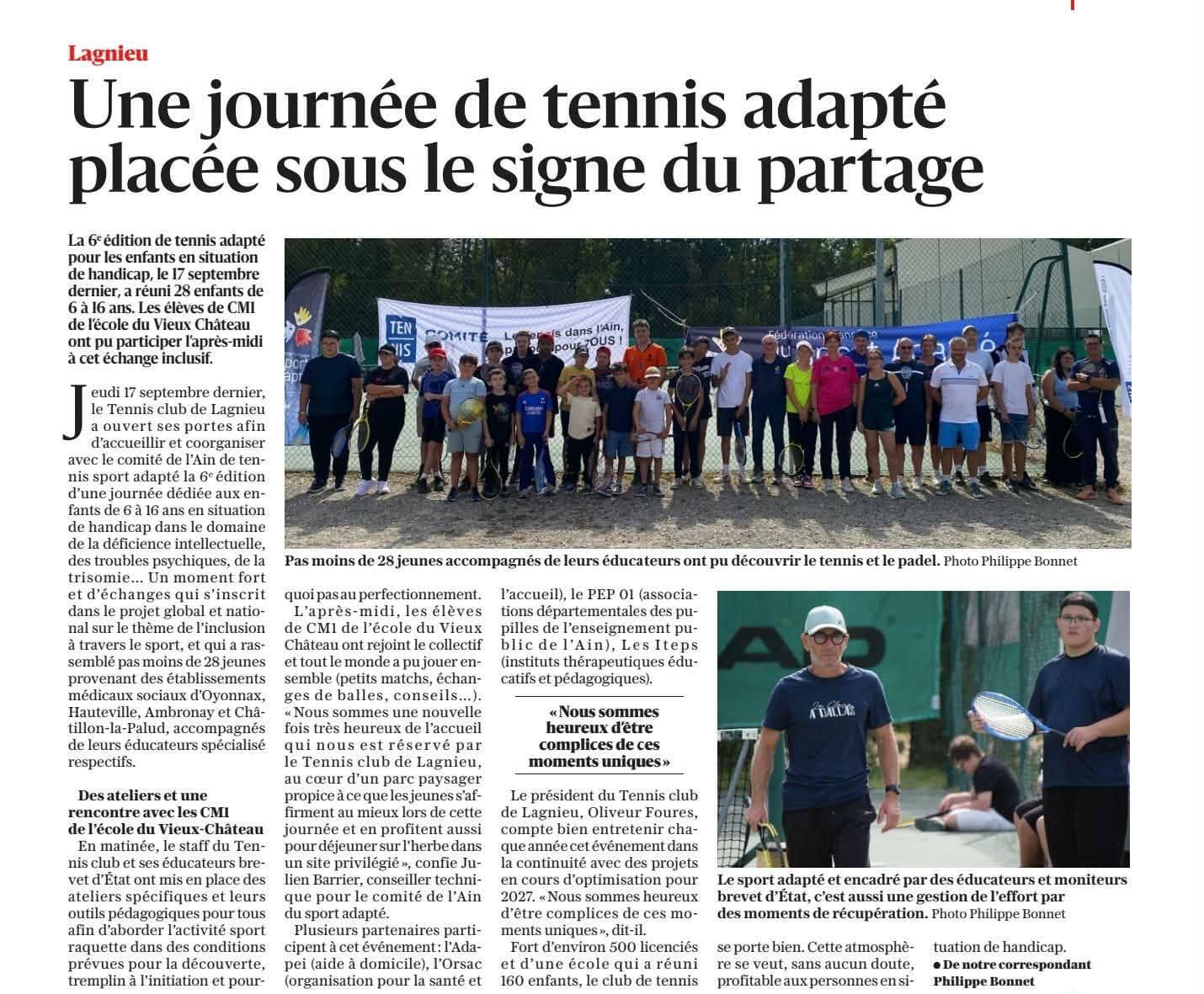 Journée Tennis adapté