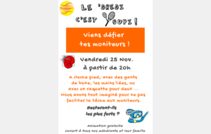 Le dredi c'est Youpi : viens défier tes moniteurs