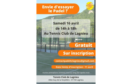 Clubs sportifs : Venez découvrir le padel